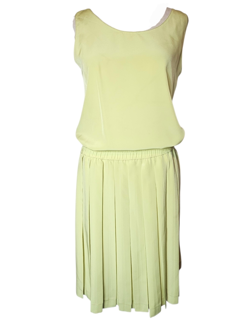 Louis Féraud SET Vintage 2-Piece Pleated Skirt / Shell Top French Designer 90s